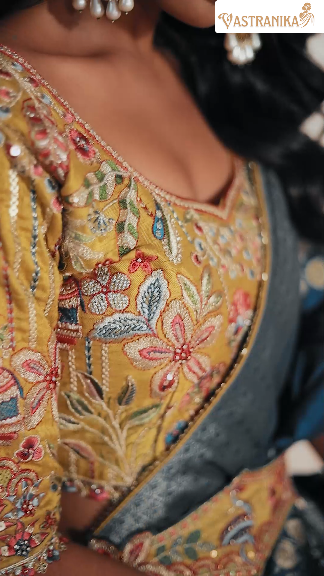 Vastranika Weaves Turkey Blue 5503 Exquisite Designer Silk Masterpiece