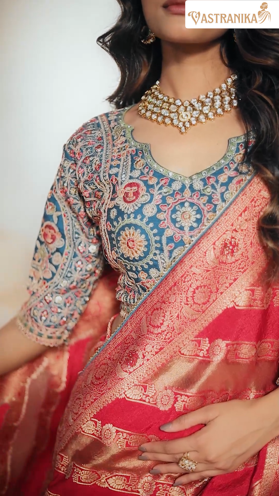 Vastranika Weaves Maroon Exquisite Designer Saree – 5502