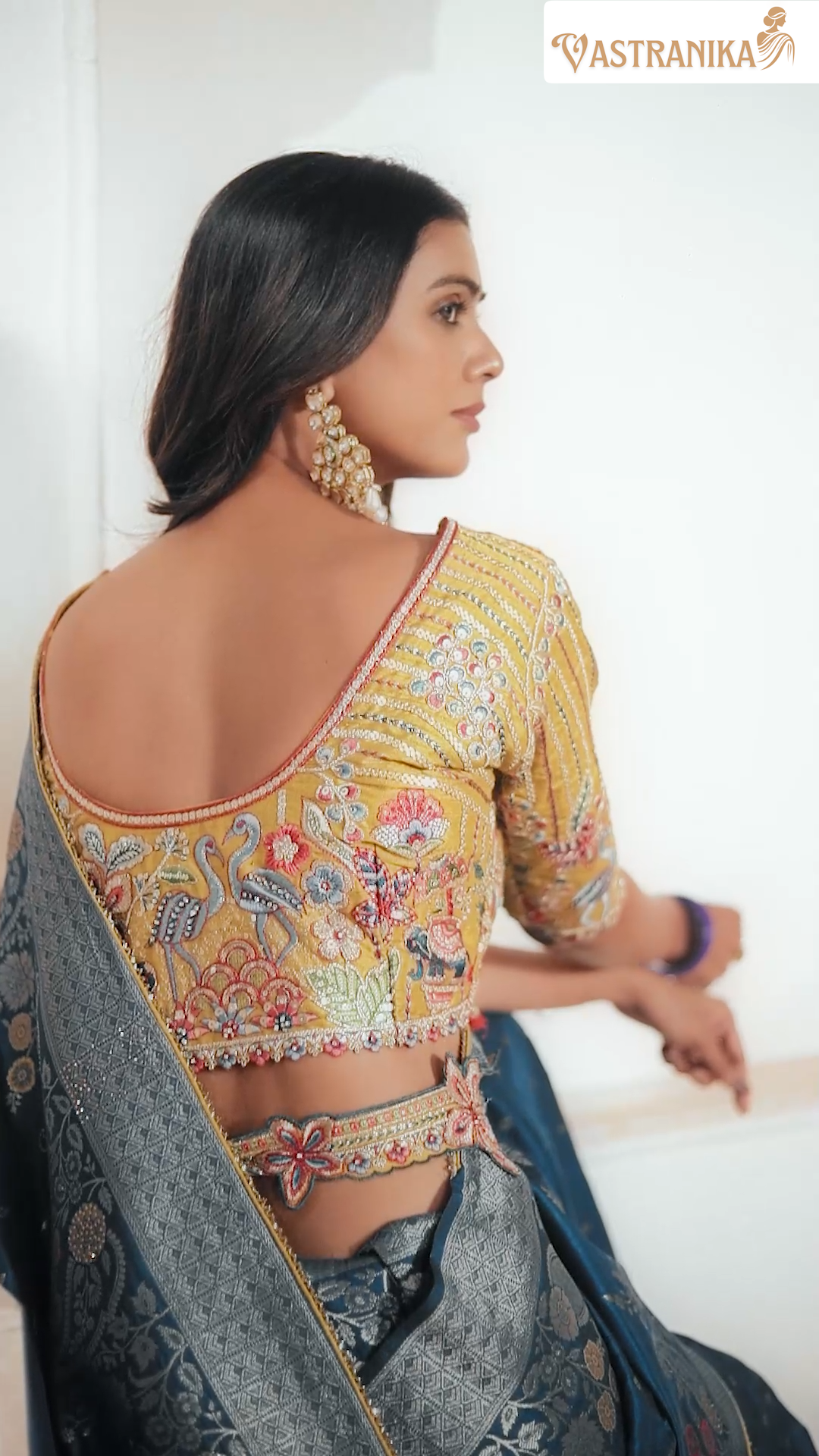 Vastranika Weaves Turkey Blue 5503 Exquisite Designer Silk Masterpiece