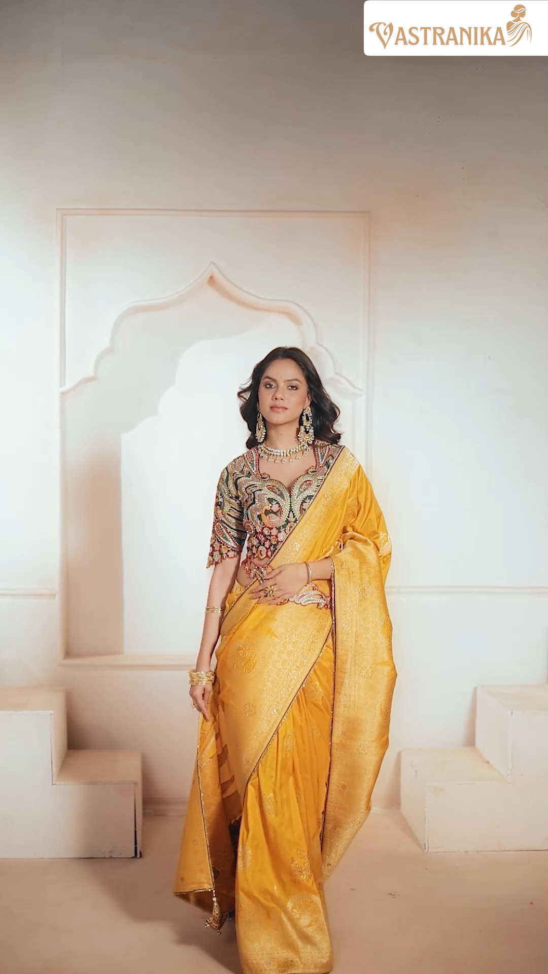 Vastranika Weaves Yellow 5504 Exquisite Designer Sarees for Every Occasion