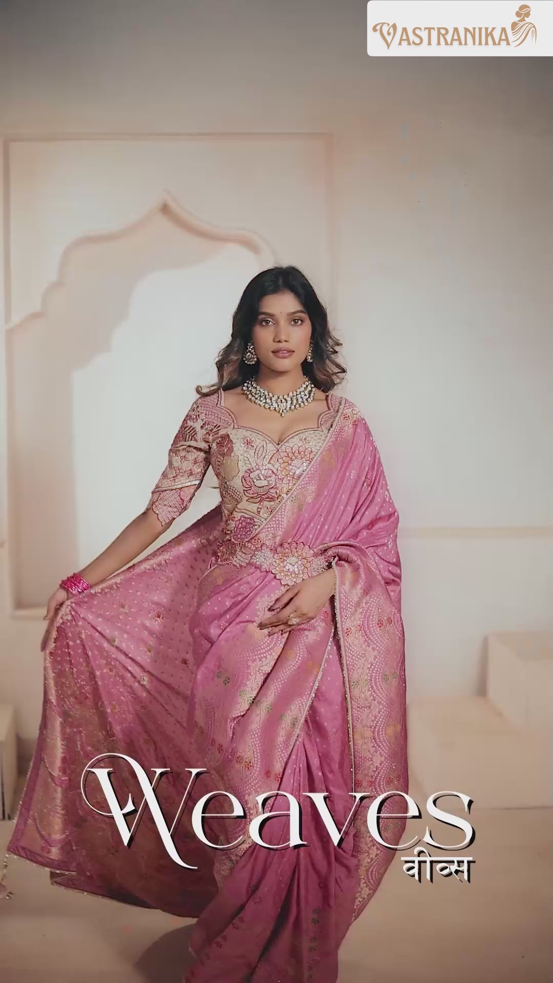 Vastranika Weaves Orchid Lilac Exquisite Designer Saree With Designer Blouse 5507