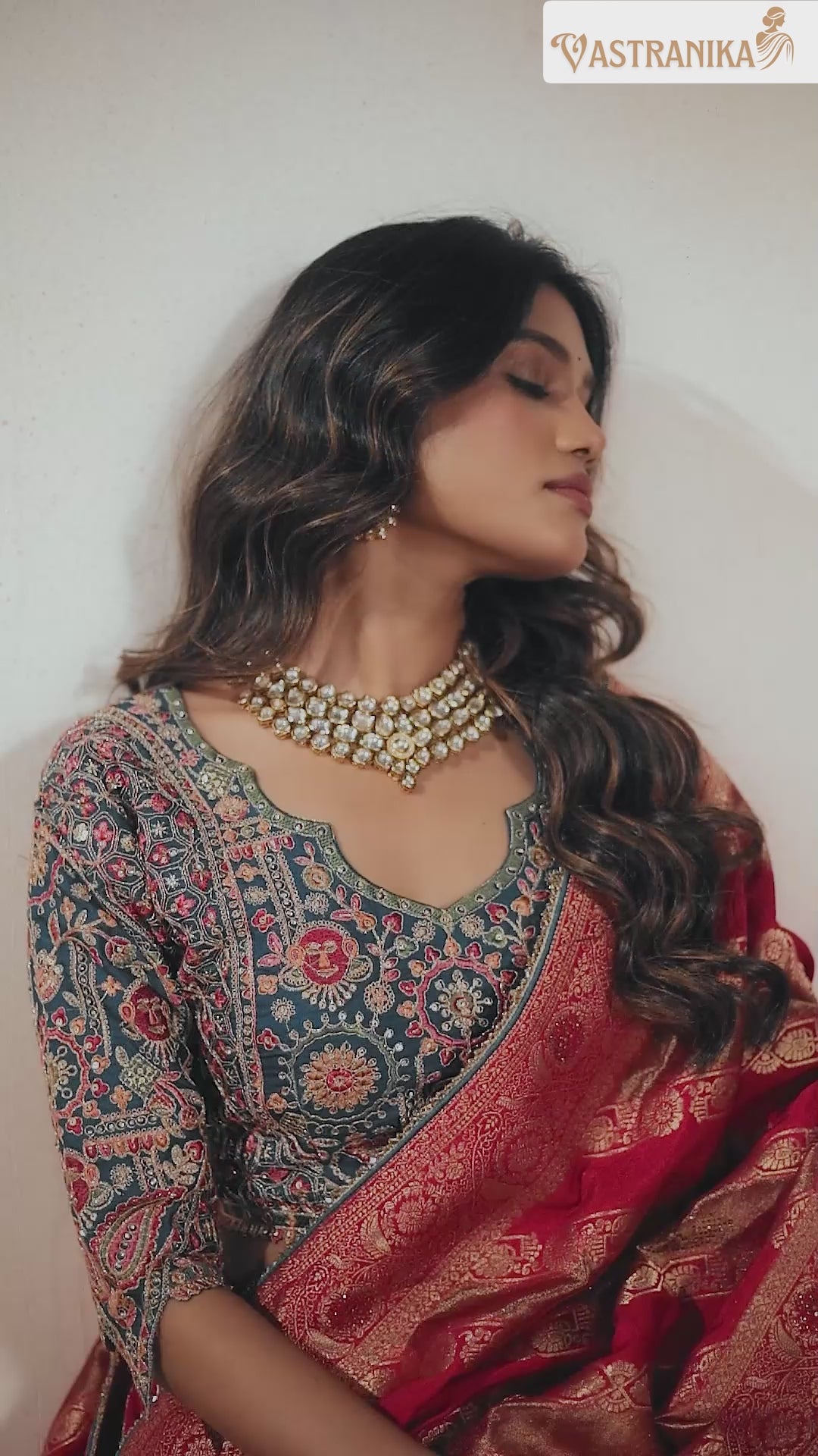Vastranika Weaves Maroon Exquisite Designer Saree – 5502